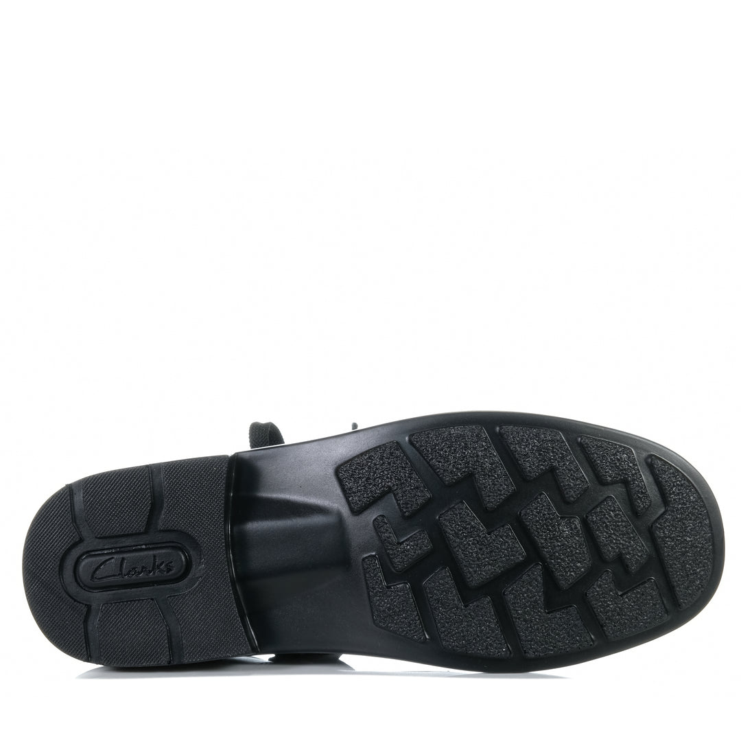 Clarks Infinity Black E Width Youth Shoes