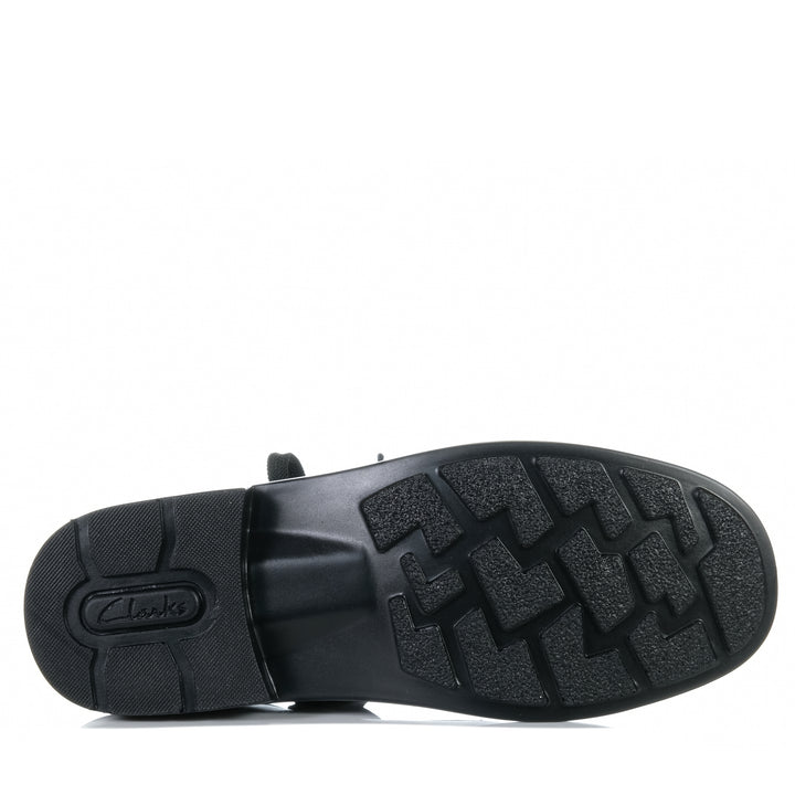 Clarks Infinity Black E Width Youth Shoes