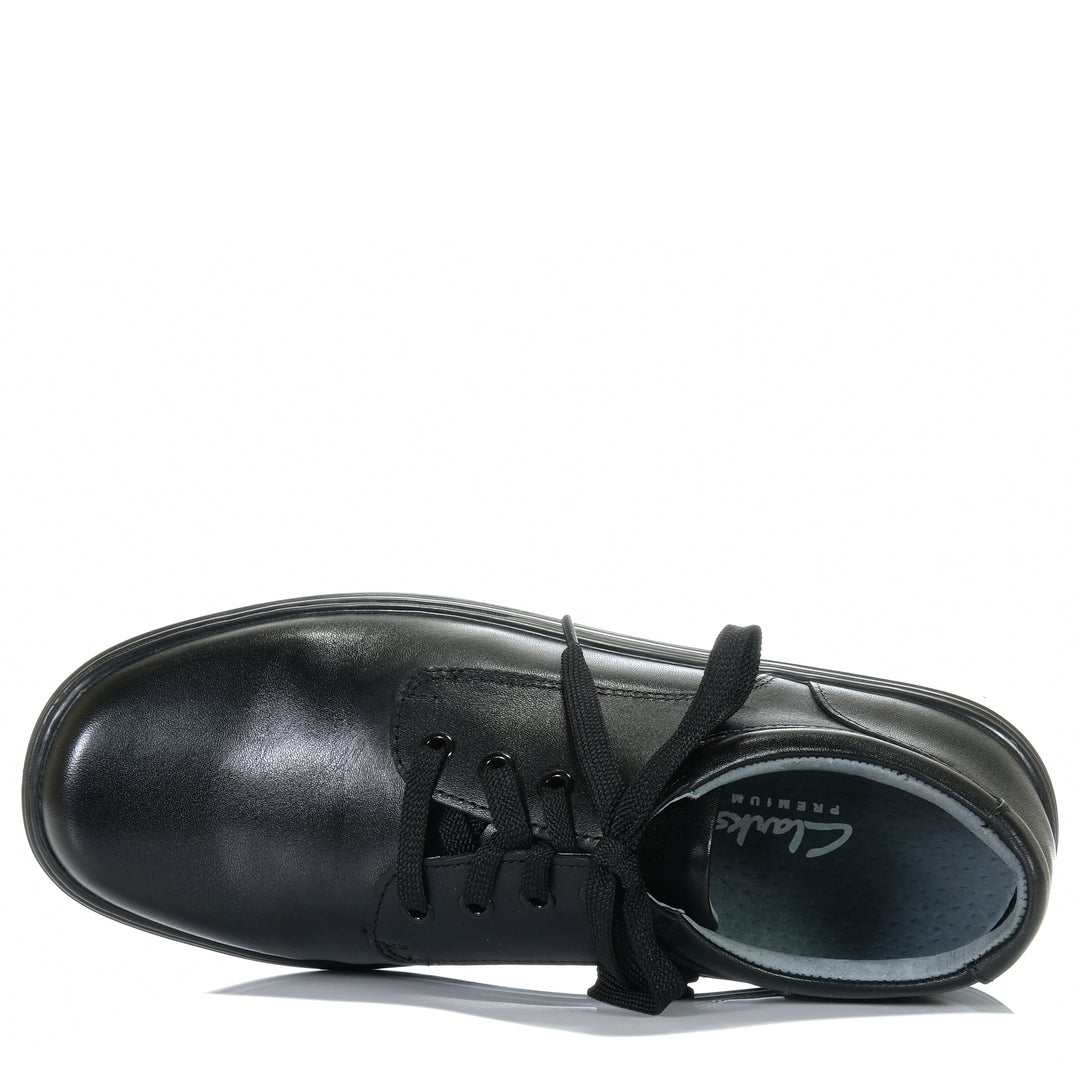 Clarks Infinity Black E Width Youth Shoes