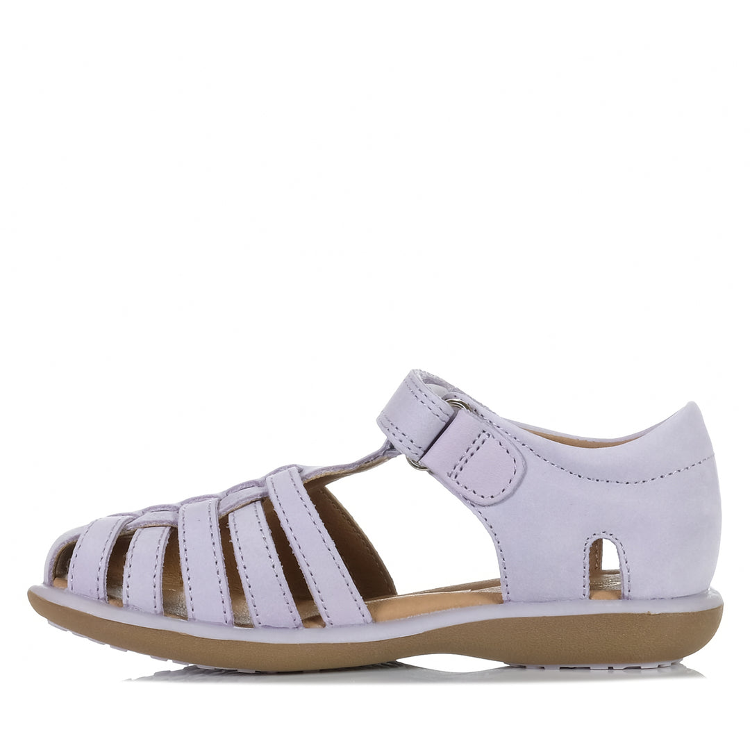 Clarks Phoebe Lilac Youth Sandals