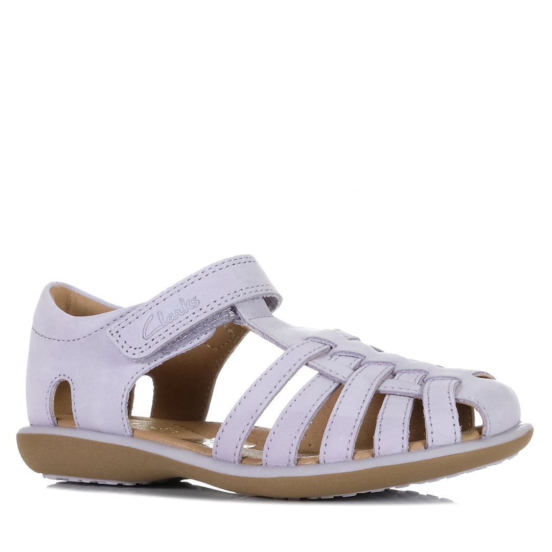 Clarks Phoebe Lilac Youth Sandals