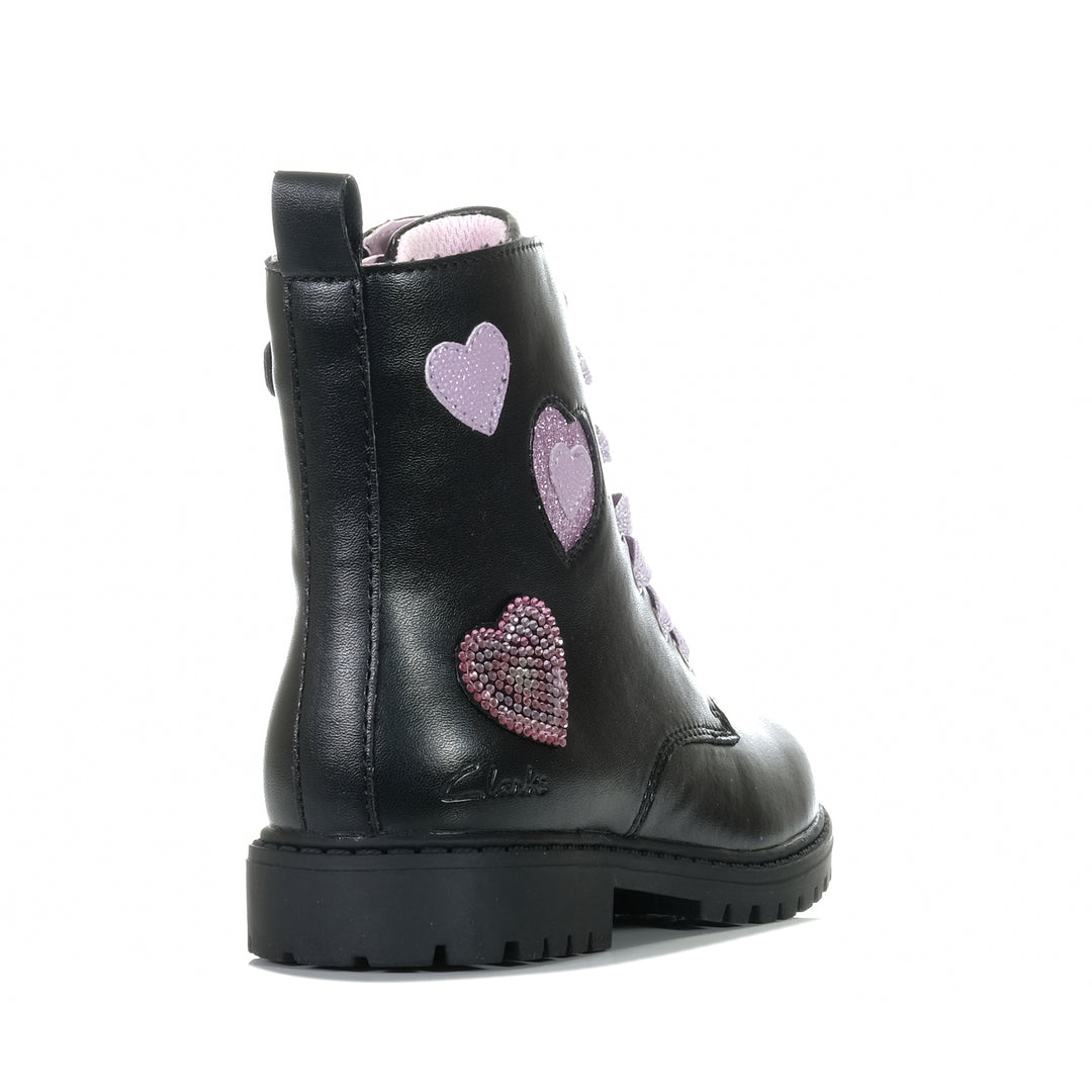 Clarks Roxy E Black, 28 eu, 29 EU, 30 EU, 31 EU, 32 EU, 33 EU, 34 EU, 35 EU, black, boots, clarks, kids, youth