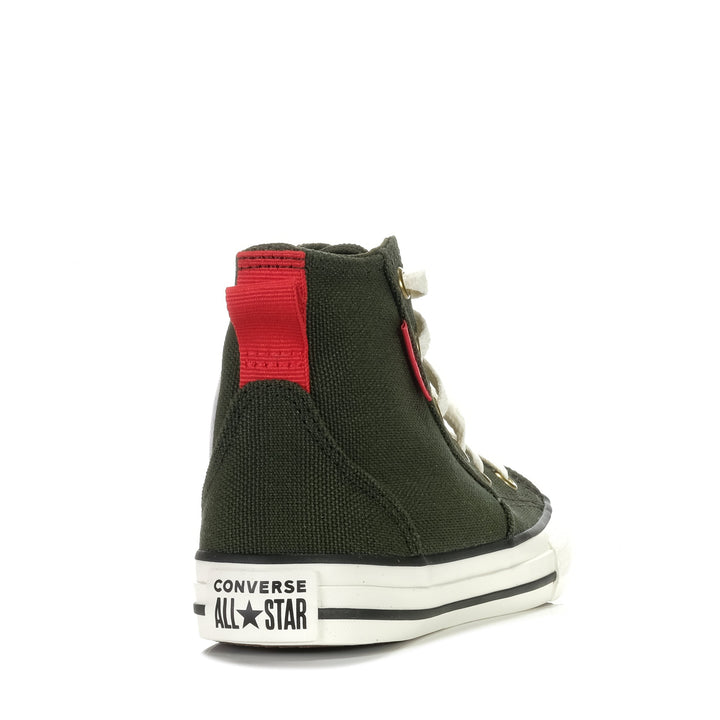 Converse CT Kid MFG Craft Remastered Hi Forest Shelter, 1 US, 13 US, 2 US, 3 US, boots, Converse, green, kids, youth