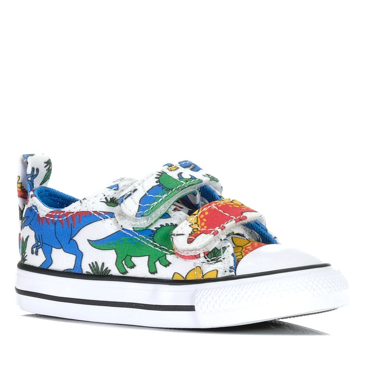 Converse Chuck Taylor Infant CT Dinocons 2V Low White Toddler Shoes