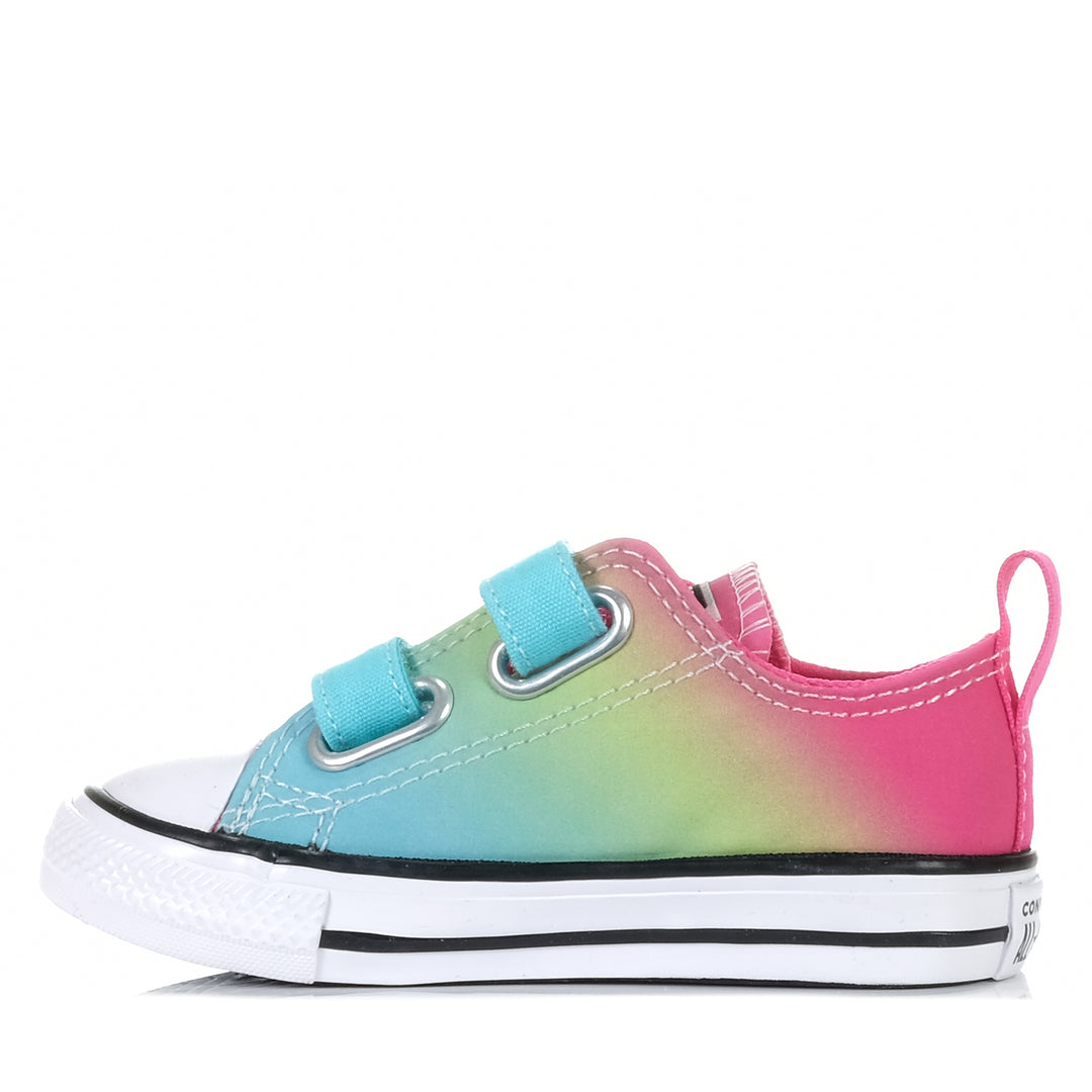 Converse Toddler CT 2V Hyper Brights Low Triple Cyan, 10 US, 6 US, 7 US, 8 US, 9 US, blue, Converse, kids, multi, shoes, toddler