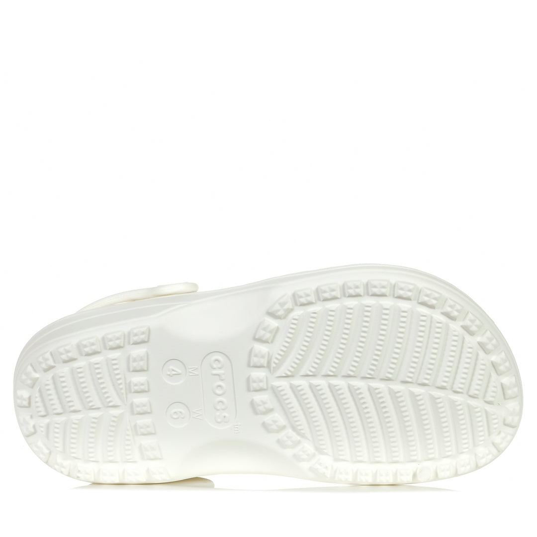 Crocs Classic Floral Cut Out Clog Chalk Womens Sandals