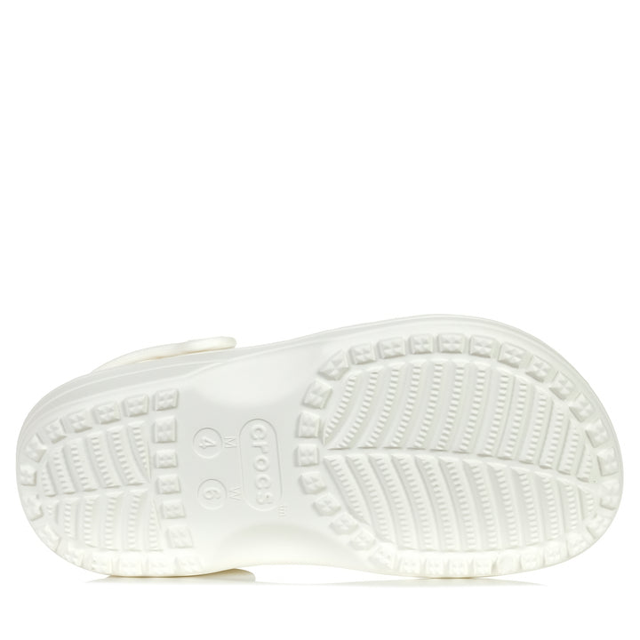 Crocs Classic Floral Cut Out Clog Chalk Womens Sandals