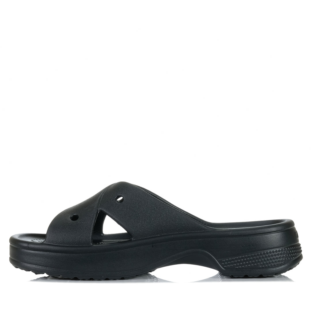 Crocs Classic Women's Cross Strap Black Womens Sandals