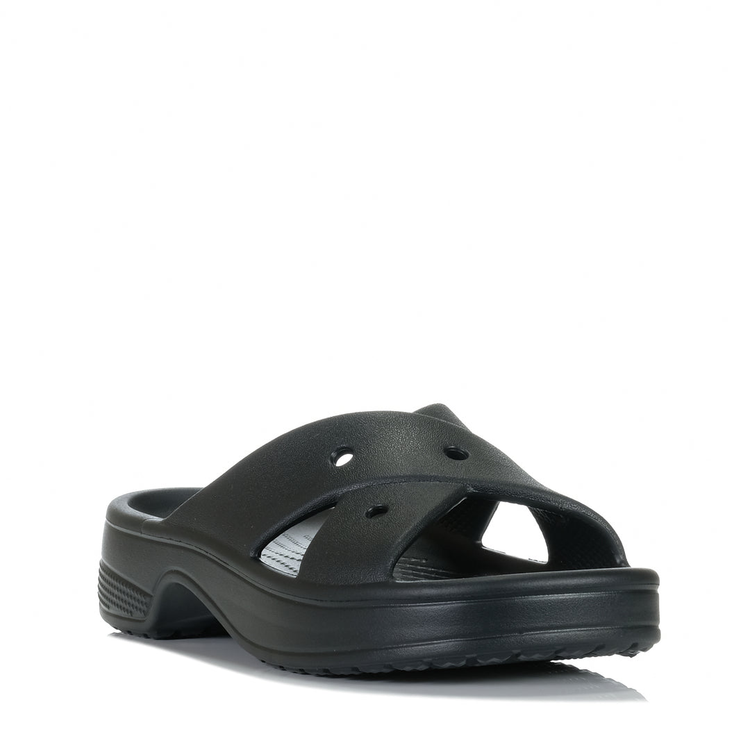 Crocs Classic Women's Cross Strap Black Womens Sandals