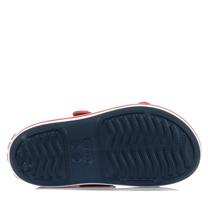 Crocs Kids Crocband Cruiser Sandal Navy/Red Youth Sandals