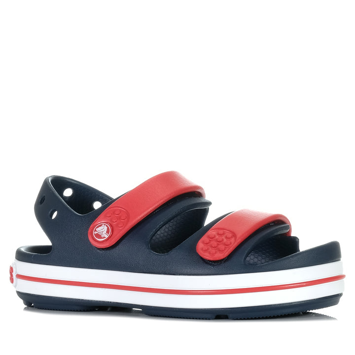 Crocs Kids Crocband Cruiser Sandal Navy/Red Youth Sandals