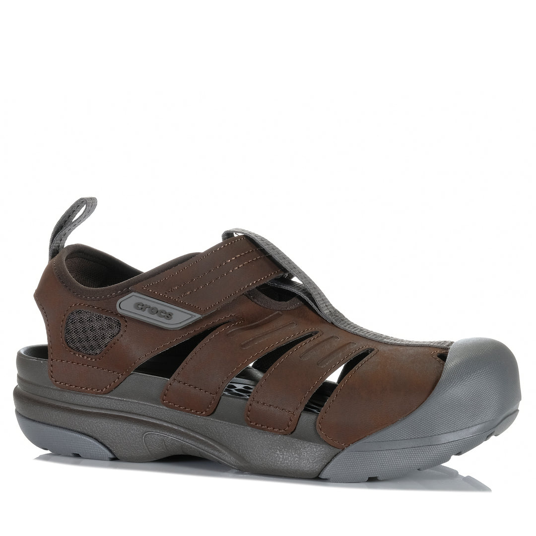Crocs Yukon Fisherman Espresso Mens Sandals