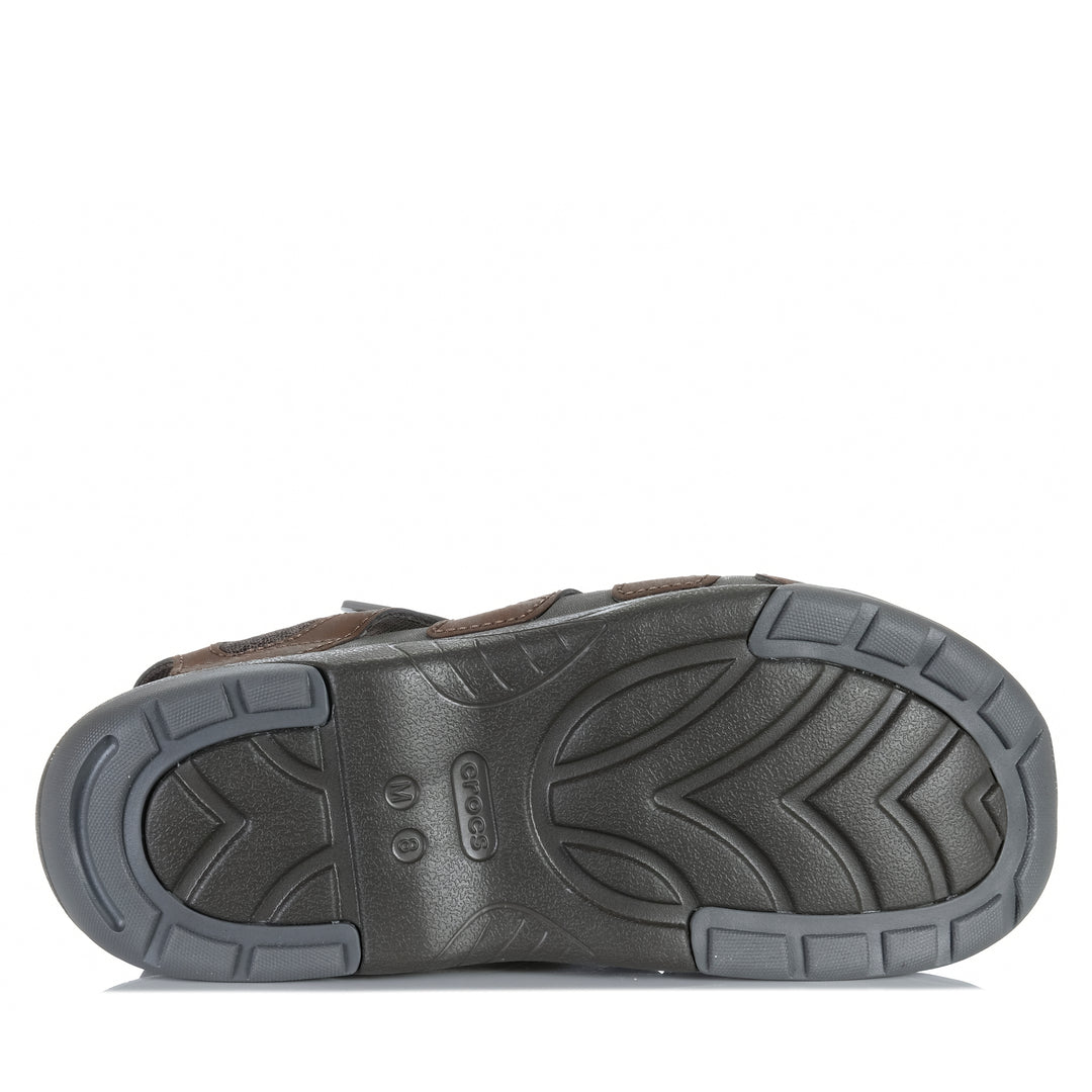 Crocs Yukon Fisherman Espresso Mens Sandals