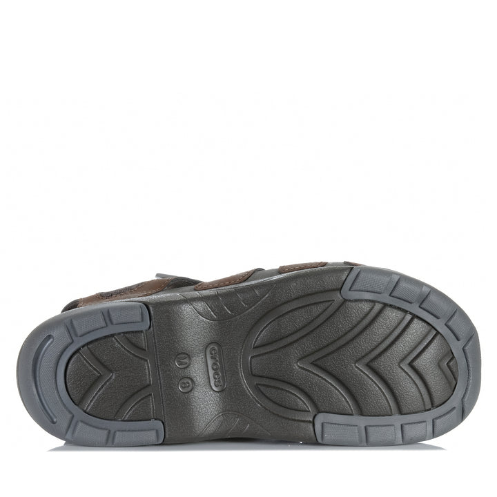 Crocs Yukon Fisherman Espresso Mens Sandals