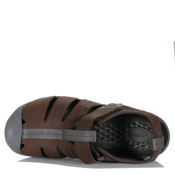 Crocs Yukon Fisherman Espresso Mens Sandals
