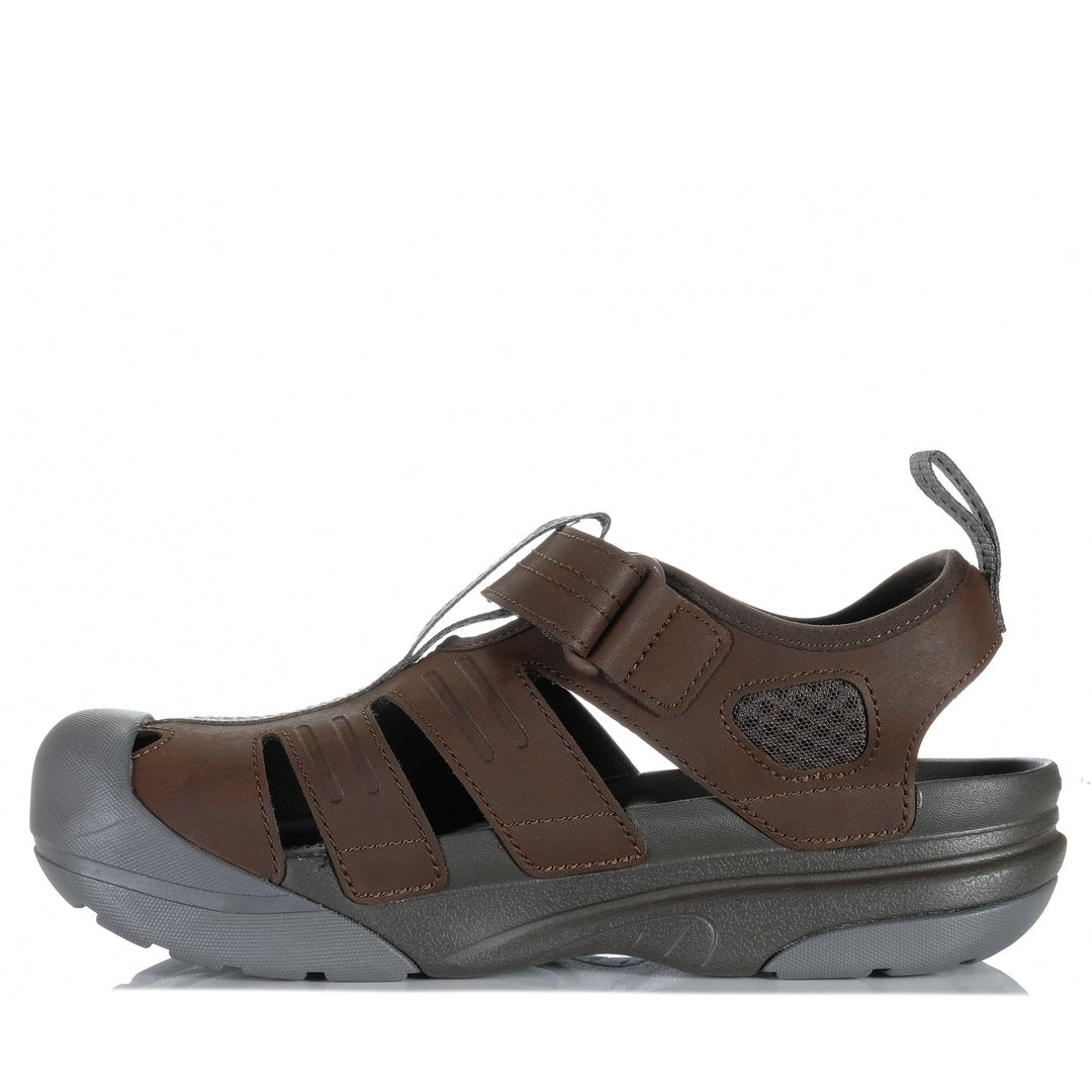 Crocs Yukon Fisherman Espresso Mens Sandals