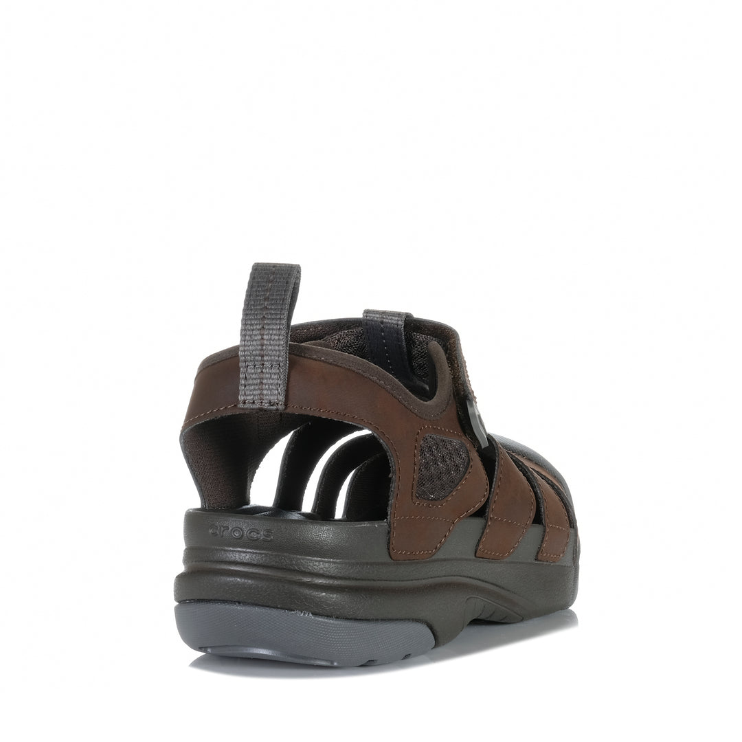 Crocs Yukon Fisherman Espresso Mens Sandals