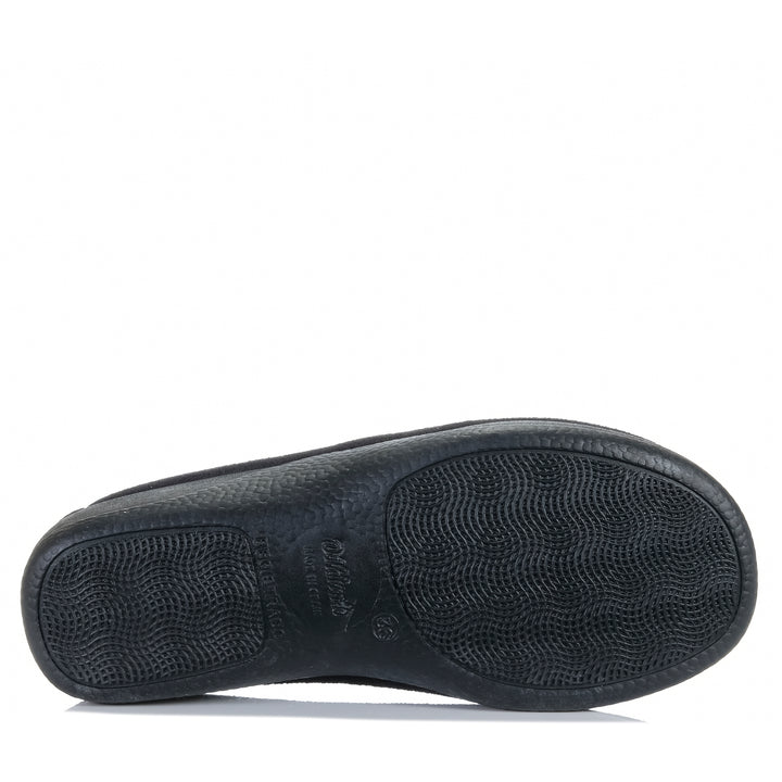 DeValverde Cuddles 9709 Black Womens Slippers