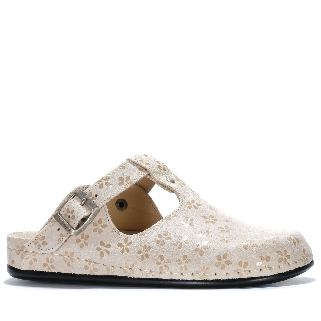 Dr Feet Haidee Beige Flower Womens Shoes