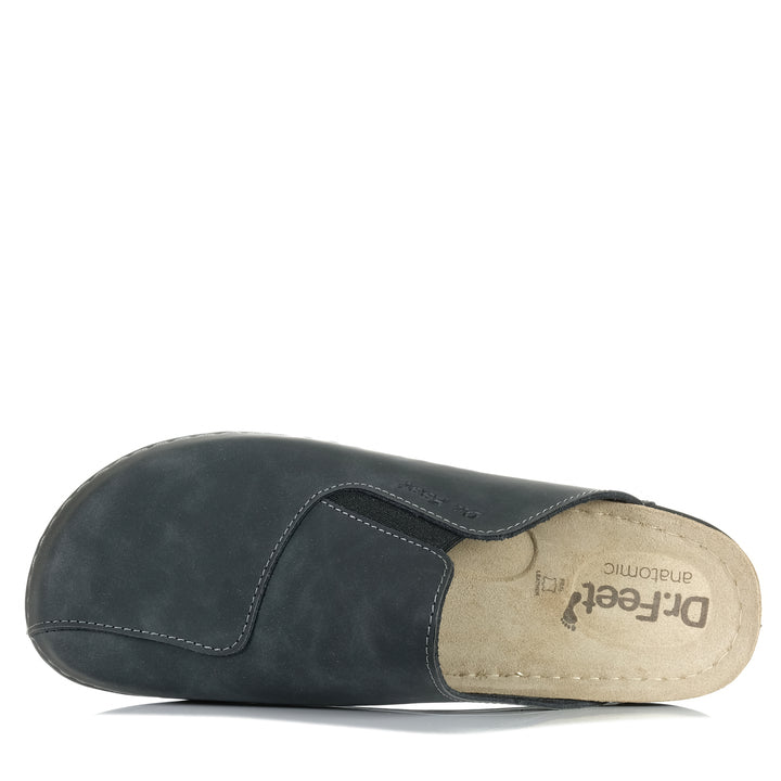Dr Feet Harry Black Mens Shoes