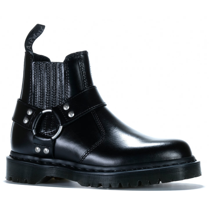 Dr Martens 2976 Harness Chelsea Black Analine Womens Boots