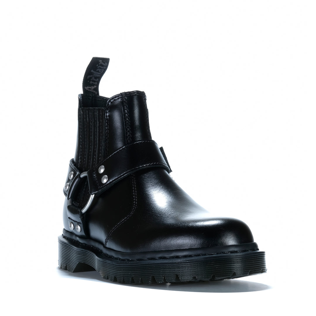 Dr Martens 2976 Harness Chelsea Black Analine Womens Boots
