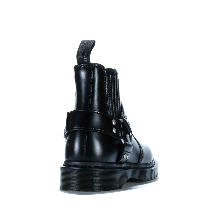 Dr Martens 2976 Harness Chelsea Black Analine Womens Boots