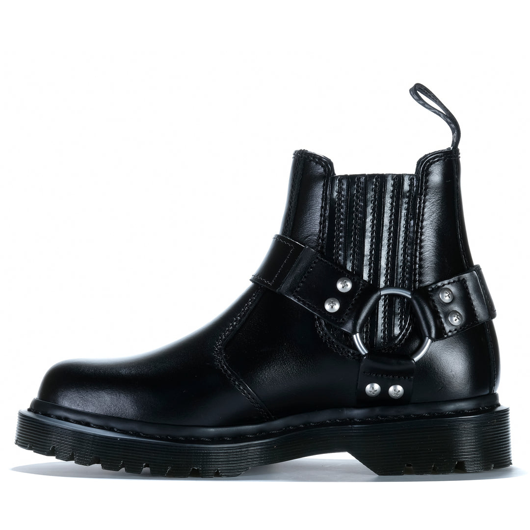 Dr Martens 2976 Harness Chelsea Black Analine Womens Boots