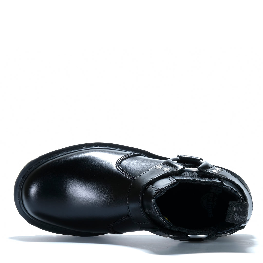 Dr Martens 2976 Harness Chelsea Black Analine Womens Boots