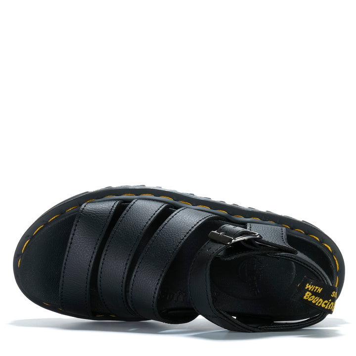 Dr Martens Blaire 3 Strap Black Anthena Womens Sandals