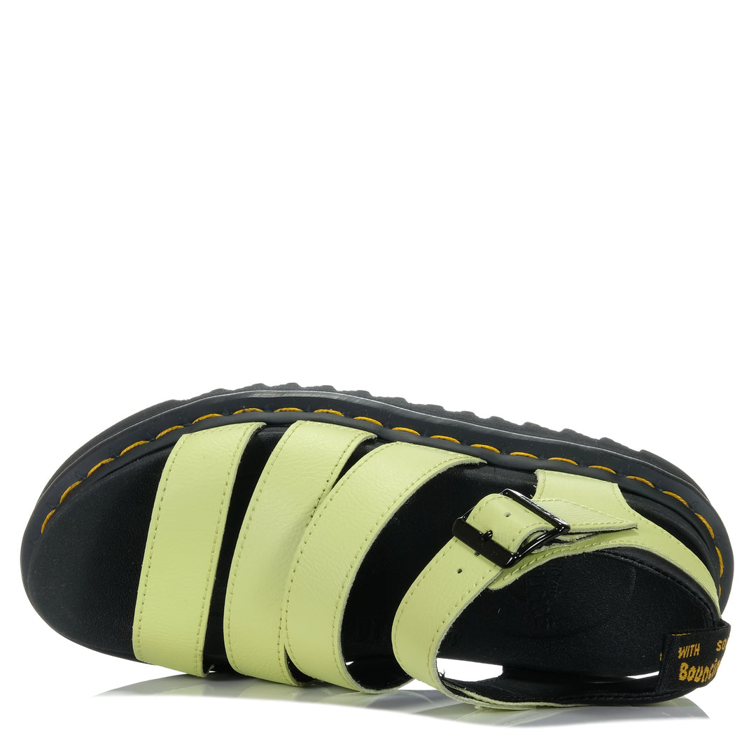 Dr Martens Blaire 3 Strap Lime Green Anthena Womens Sandals