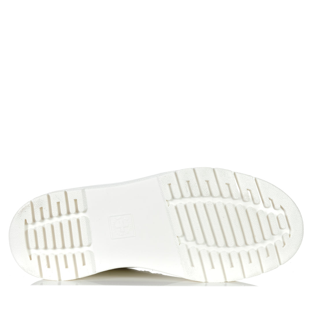 Dr Martens Brookline 6 Eye Nappa Off White Womens Shoes