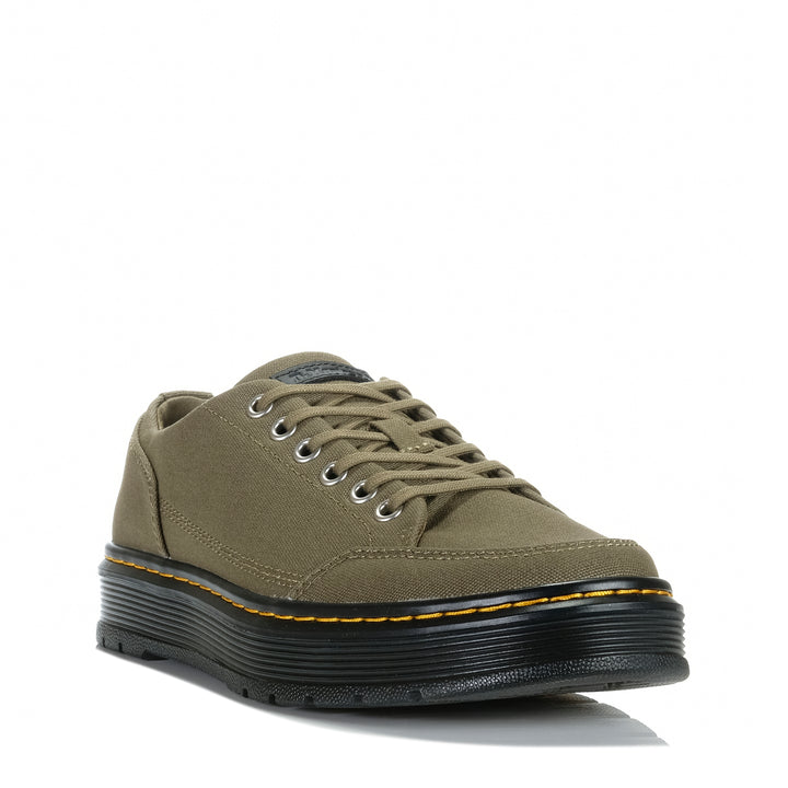 Dr Martens Brookline Canvas 6 Tie Olive Mens Shoes
