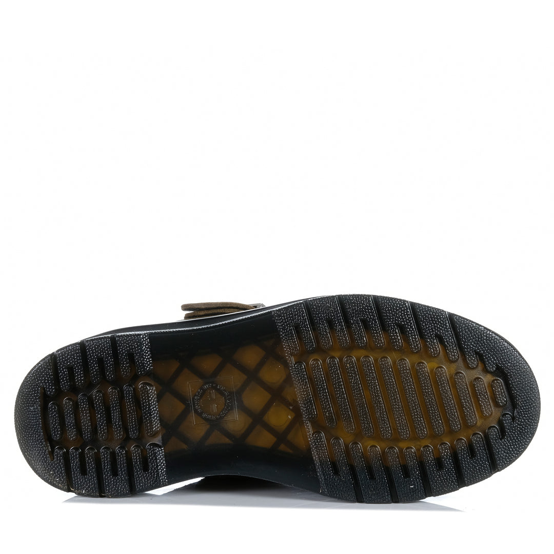 Dr Martens Brookline Mule Bronx Suede Olive Womens Shoes