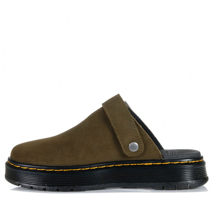 Dr Martens Brookline Mule Bronx Suede Olive Womens Shoes