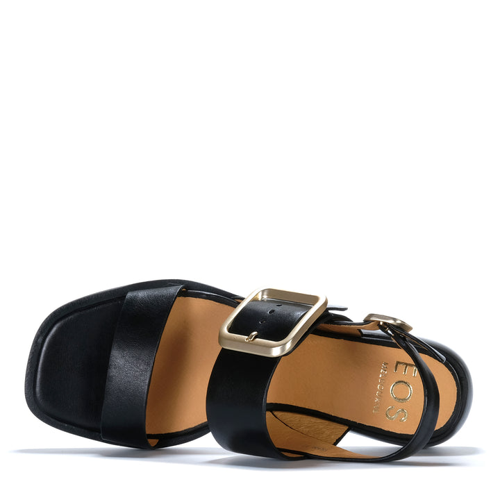 EOS Ikam Black Womens Sandals