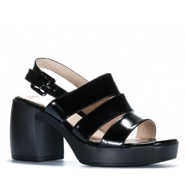 EOS Spiced Black Crinkle Womens Sandals