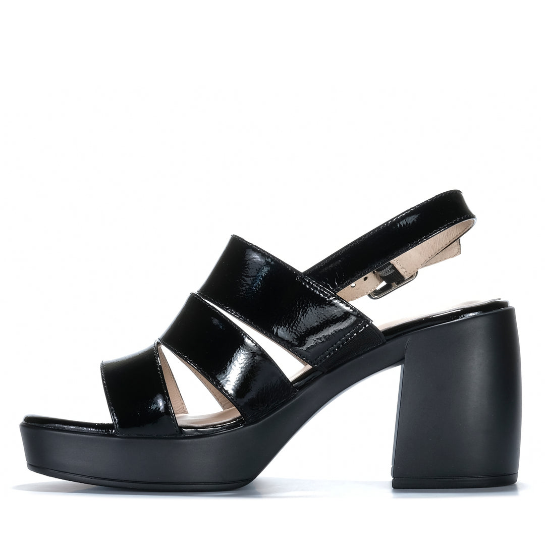 EOS Spiced Black Crinkle Womens Sandals