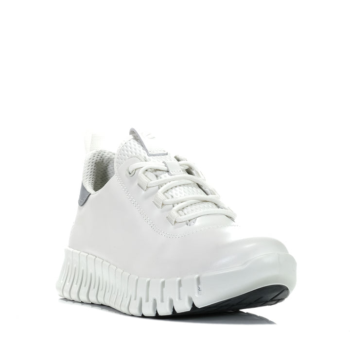 Ecco Gruuv Low-Cut 218203 White/Grey Womens Shoes