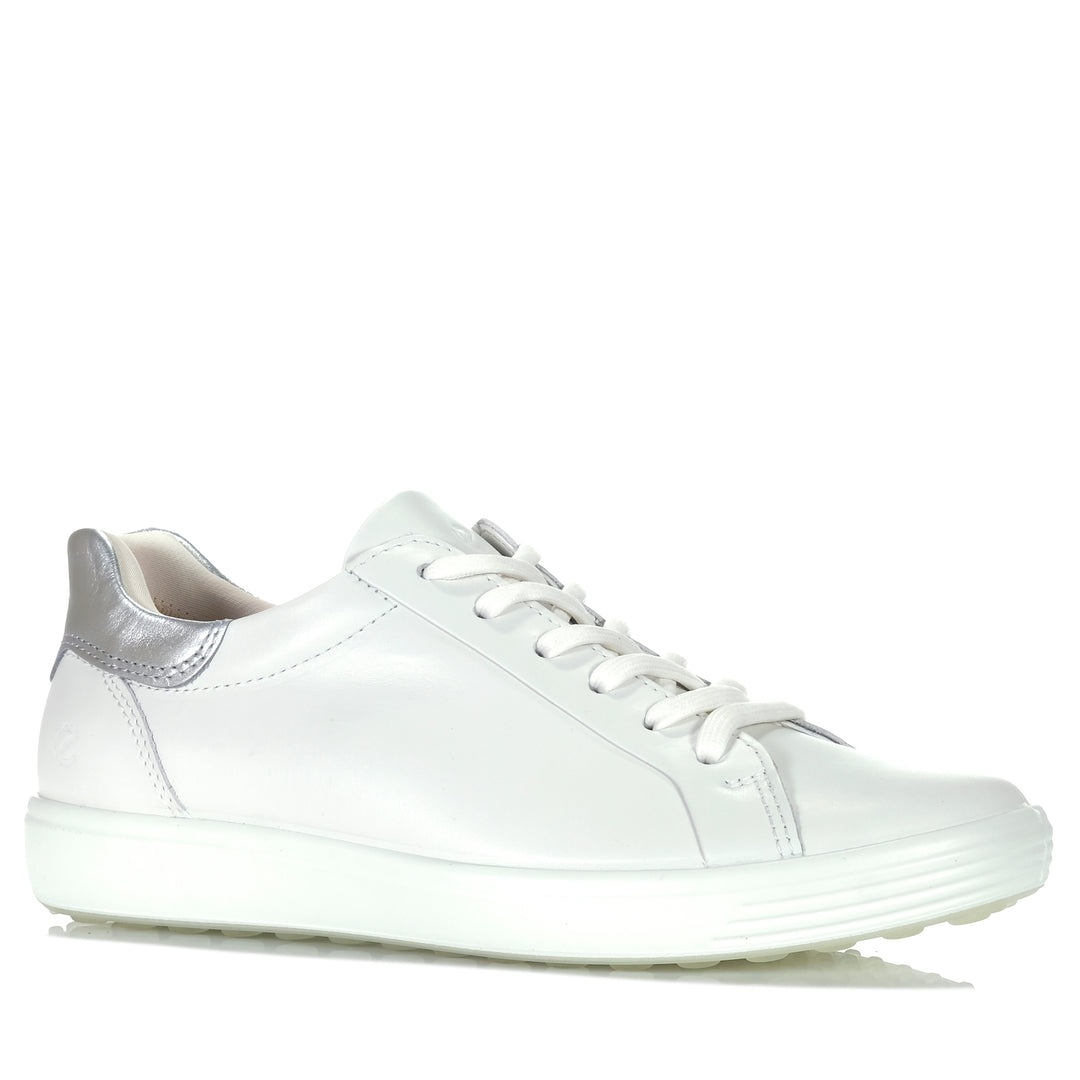 Ecco Soft 7 470843 White Womens Shoes
