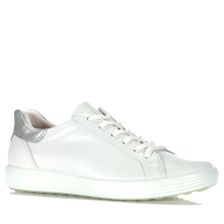 Ecco Soft 7 470843 White Womens Shoes