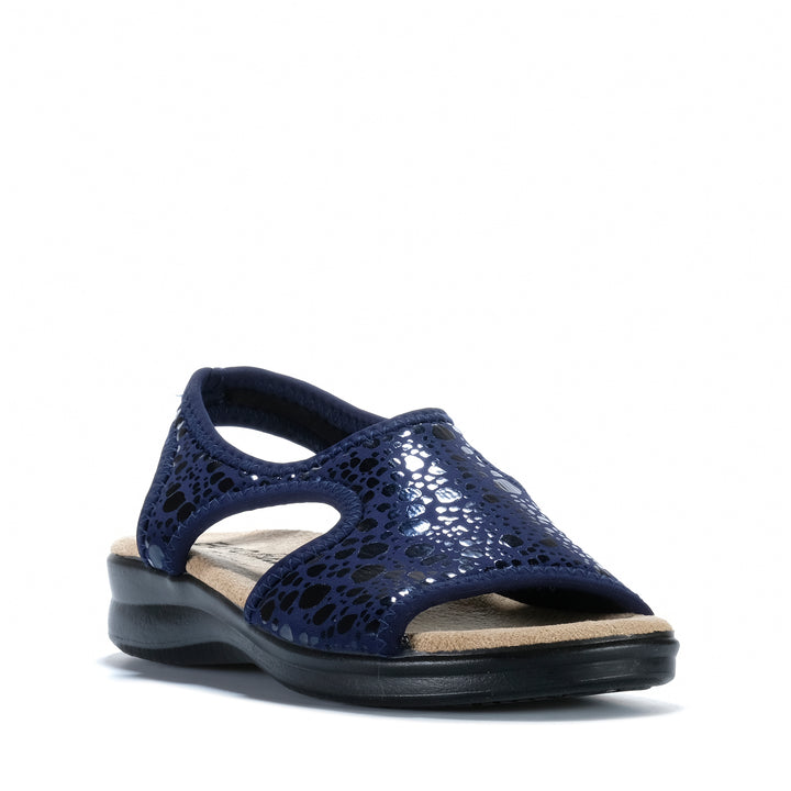 Euroflex Tuscany Navy Leopard Womens Sandals