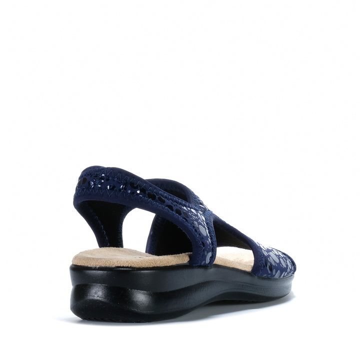 Euroflex Tuscany Navy Leopard Womens Sandals