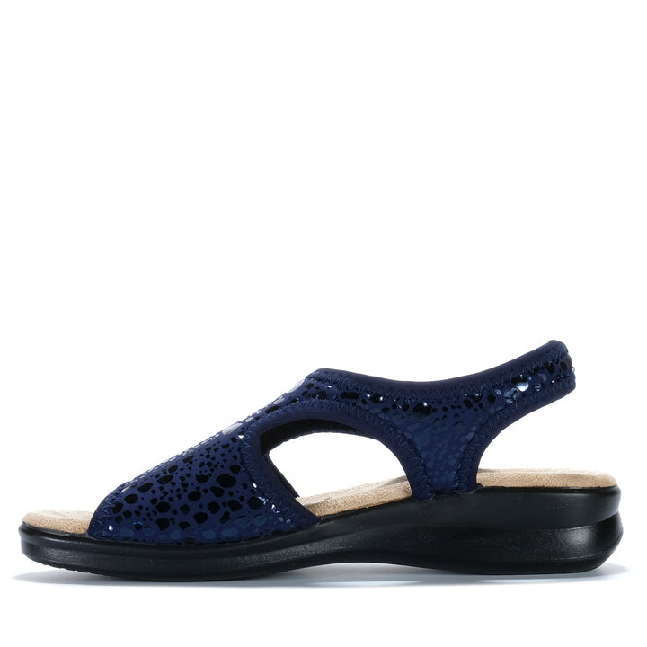 Euroflex Tuscany Navy Leopard Womens Sandals