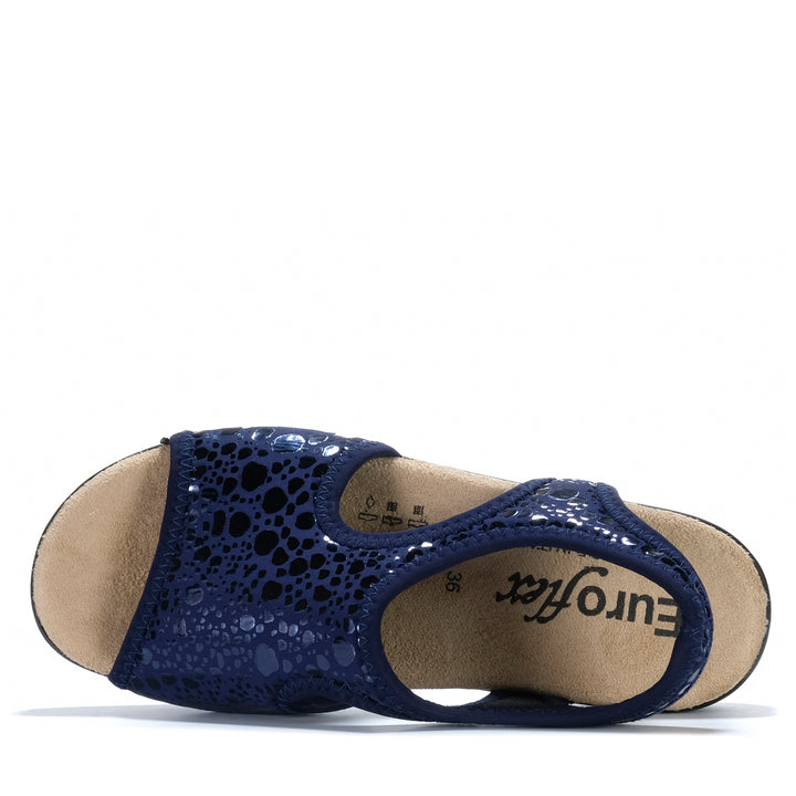 Euroflex Tuscany Navy Leopard Womens Sandals