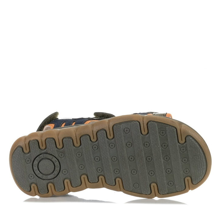 Grosby Greyson Khaki/Orange Youth Sandals