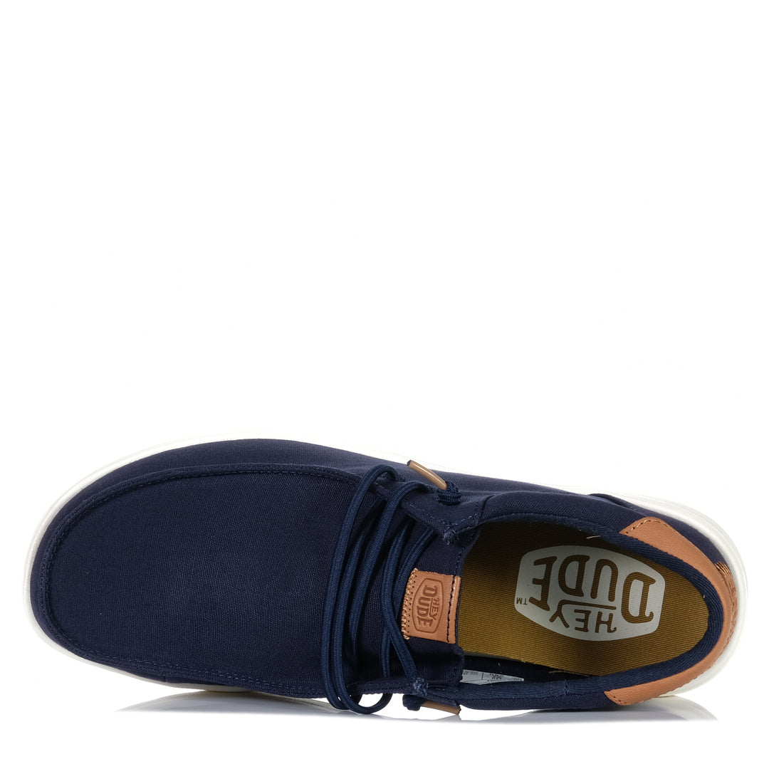 Hey Dude Mens Paul Canvas Navy Blazer Mens Sneakers