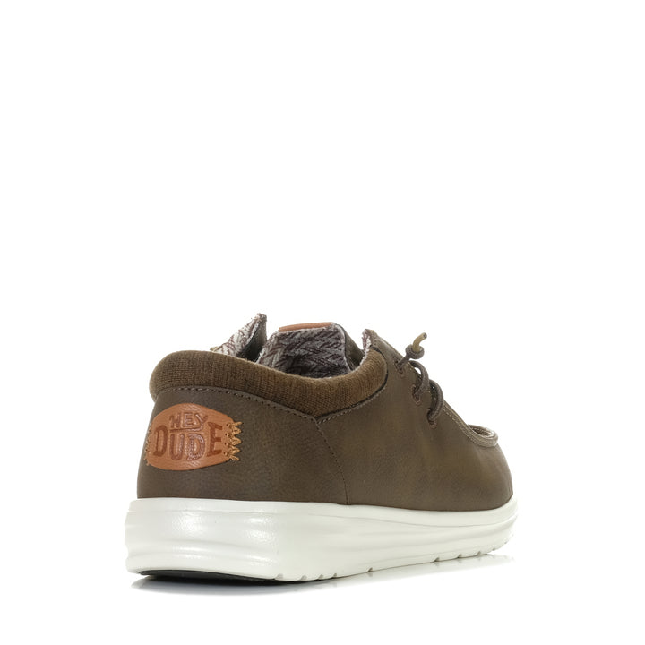 Hey Dude Mens Paul Classic Brown Mens Sneakers