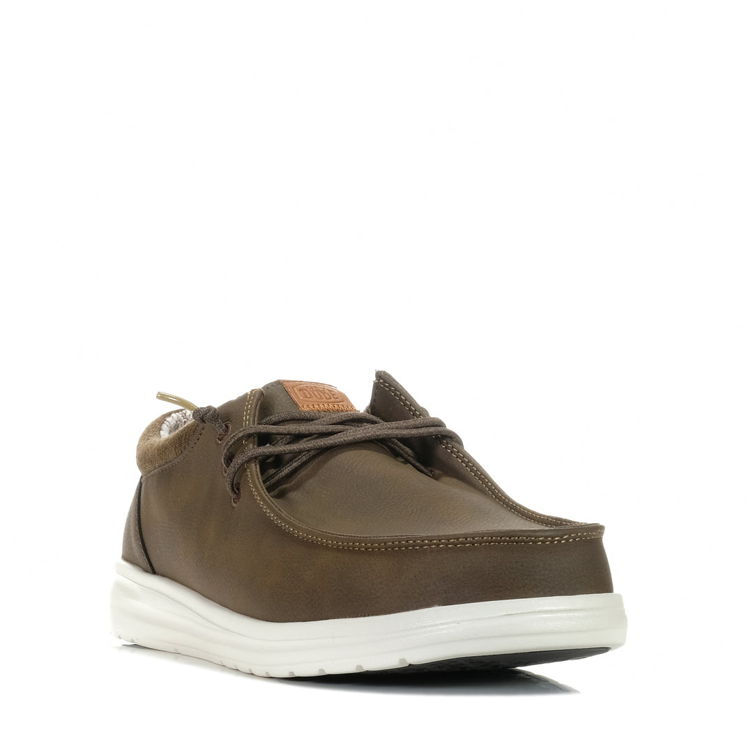 Hey Dude Mens Paul Classic Brown Mens Sneakers