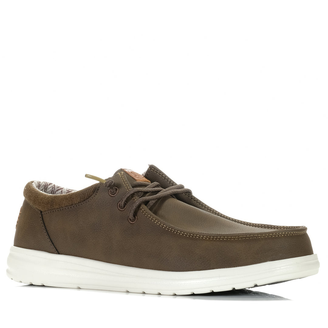 Hey Dude Mens Paul Classic Brown Mens Sneakers